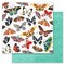 Painted Floral Collection 12x12 Sheet - Butterflies galore - 12x12 in, w foil details (10 SHEETS)